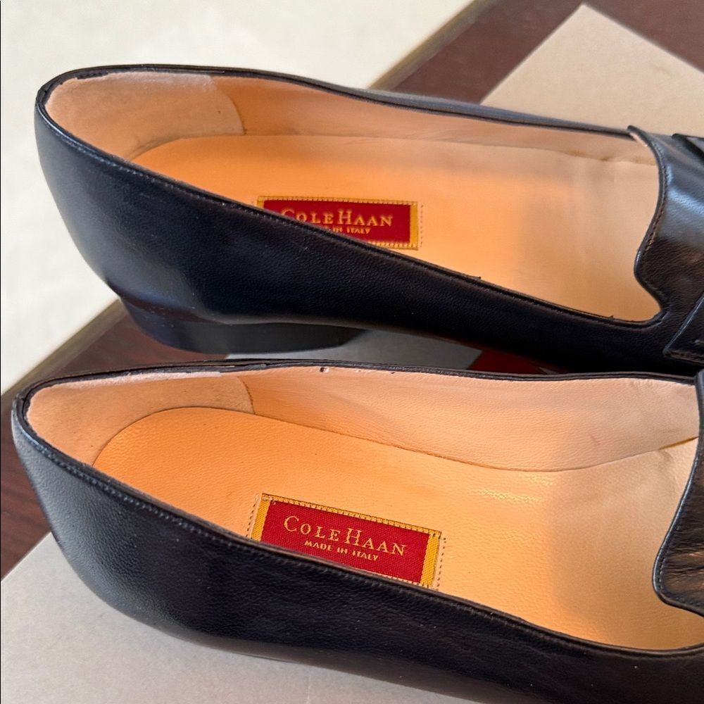 Cole Haan Classic Black Leather Flats - Picture 3 of 8